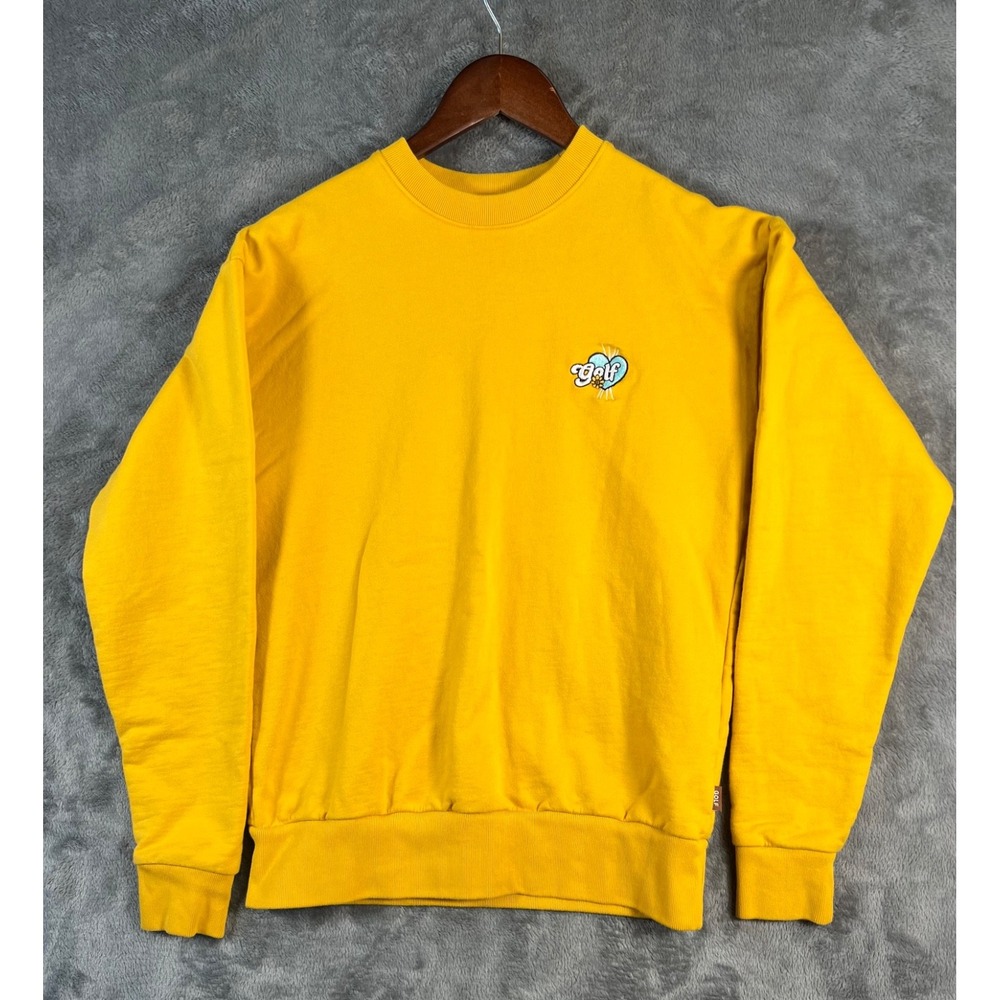 Golf Wang Sweatshirt Mens XS Yellow Embroidered Tyler the Creator Sweatshirt